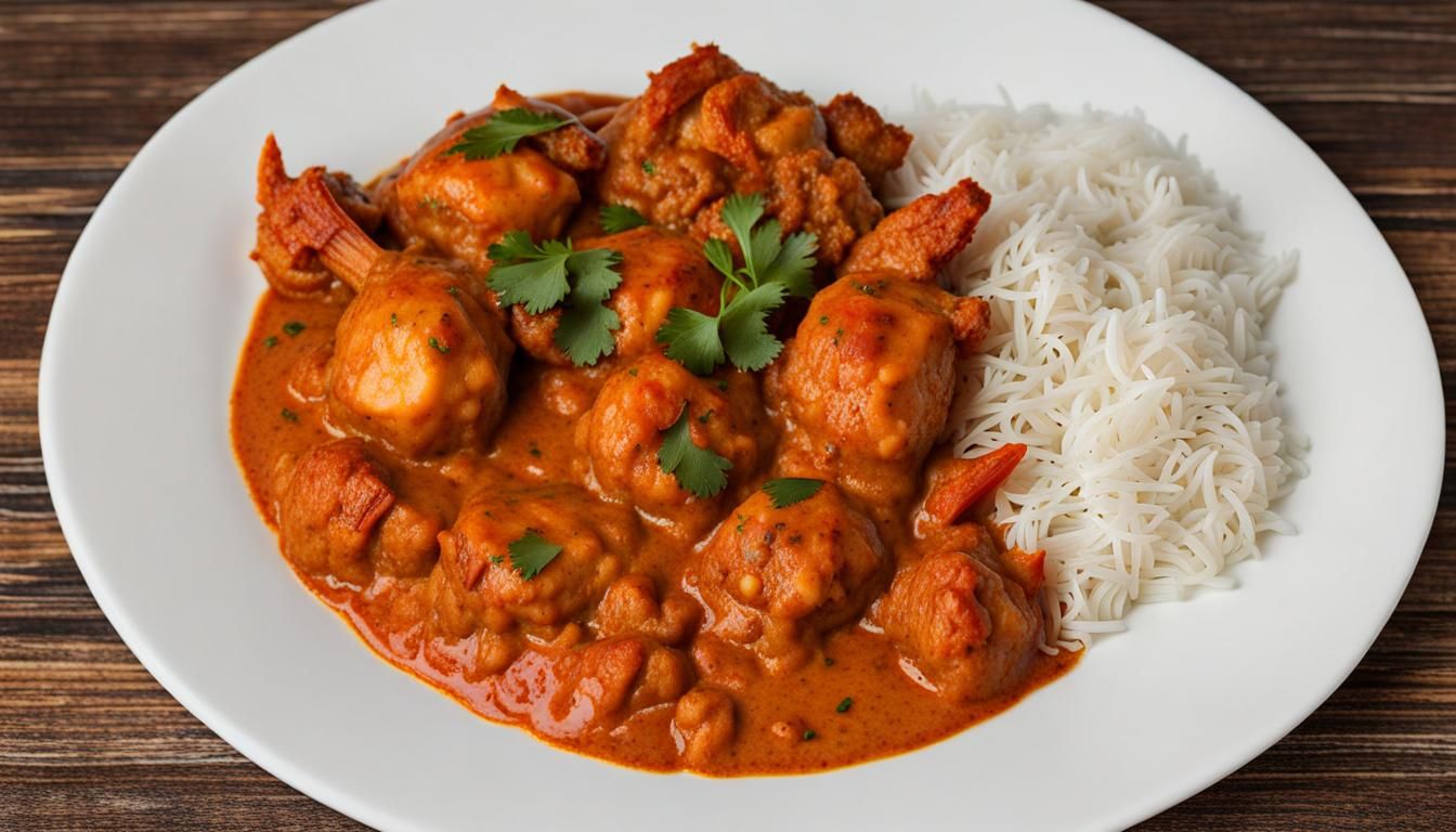 Plate Of Chicken Tikka Masala Curry