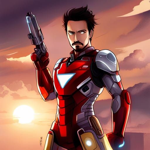 Iron Man in Anime Style