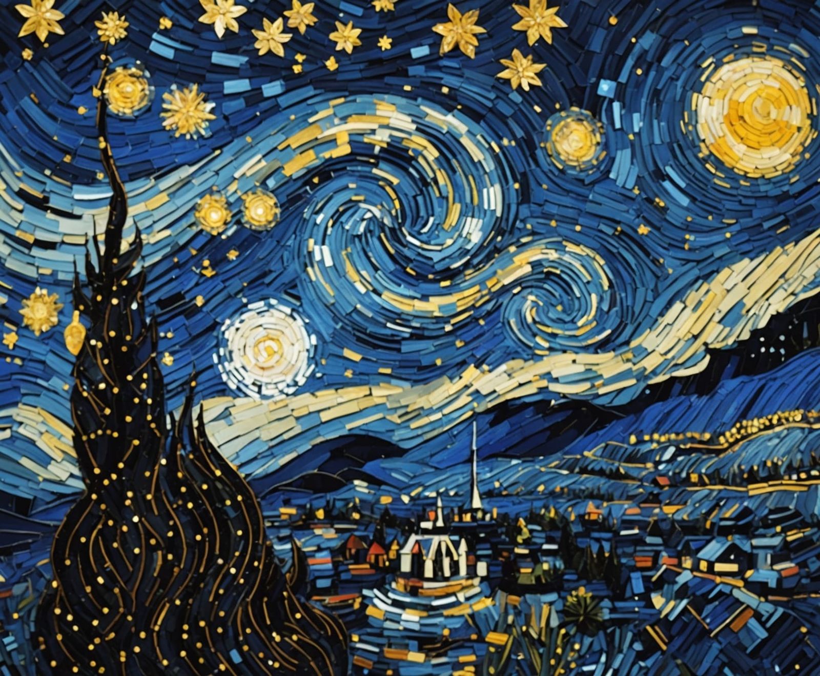 Sequin Starry Night in Realistic Detail