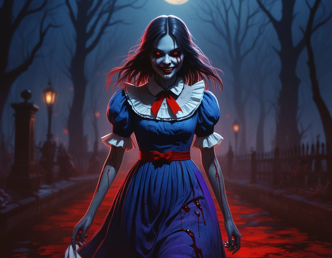 Undead Girl in Dark Fantasy Concept Art