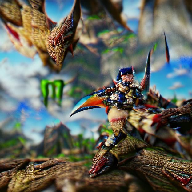 Fearsome Monster in Dark Forest