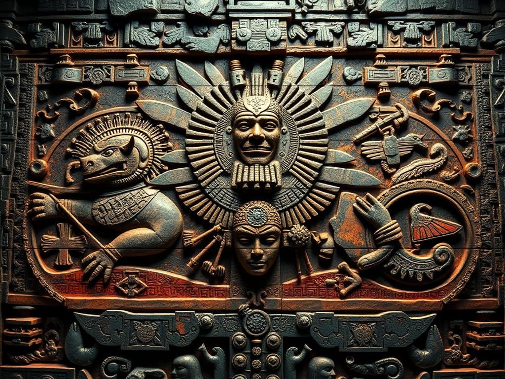Mysterious Mayan Relief: Palenque Sarcophagus Lid