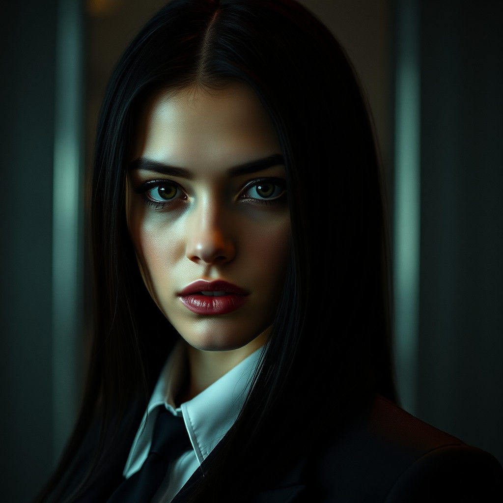 Elegant Woman in Business Suit, Cinematic Film Still