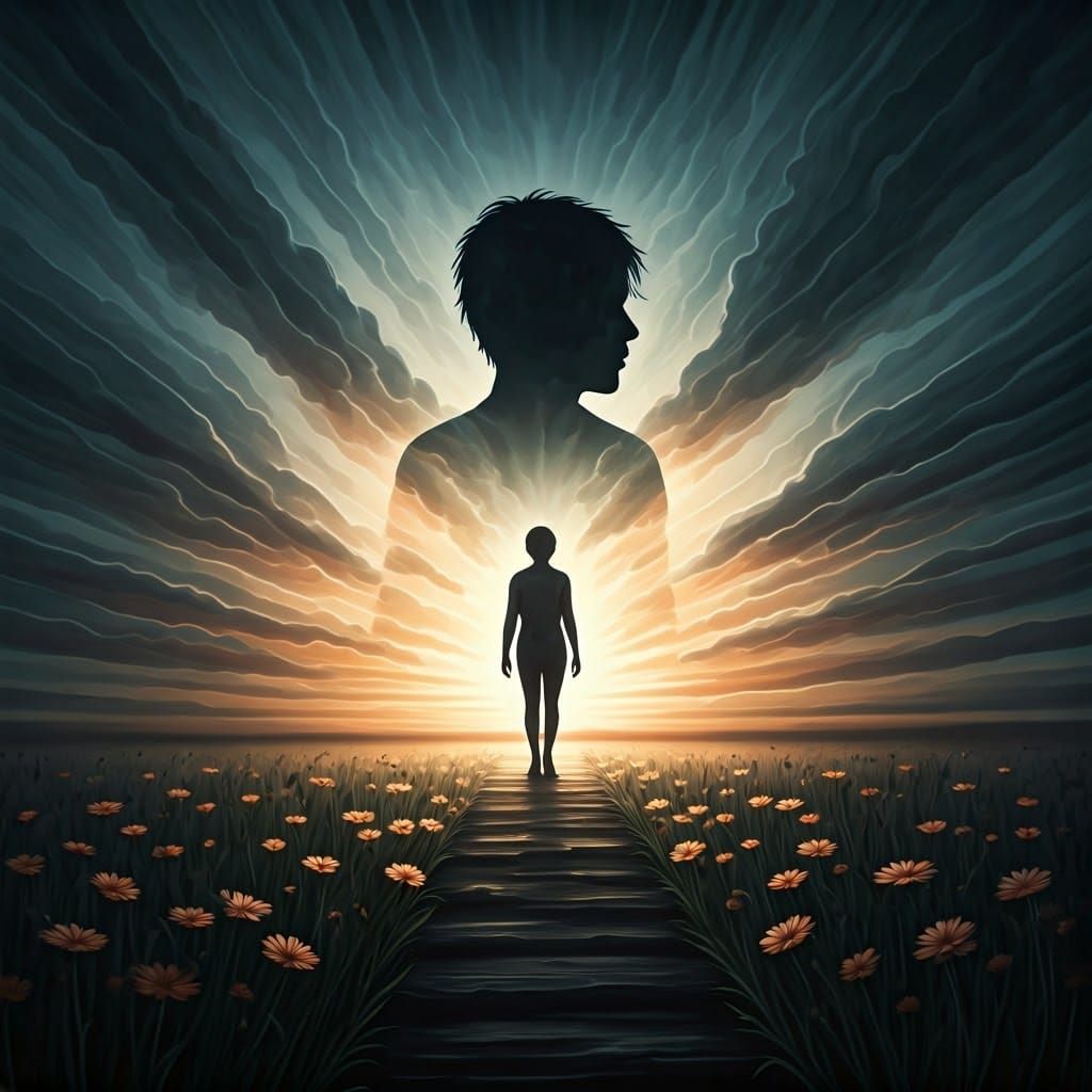 Ethereal Double Exposure Masterpiece: Journey to Mental Clar...