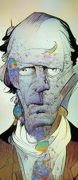 Zombie in Moebius and Kandinsky Style