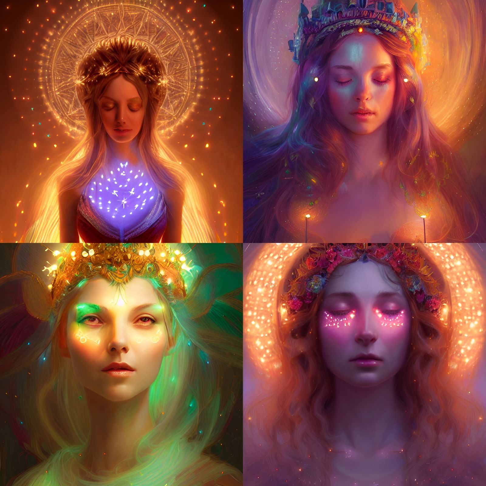 Goddess of Light in Hyperrealistic Digital Painting