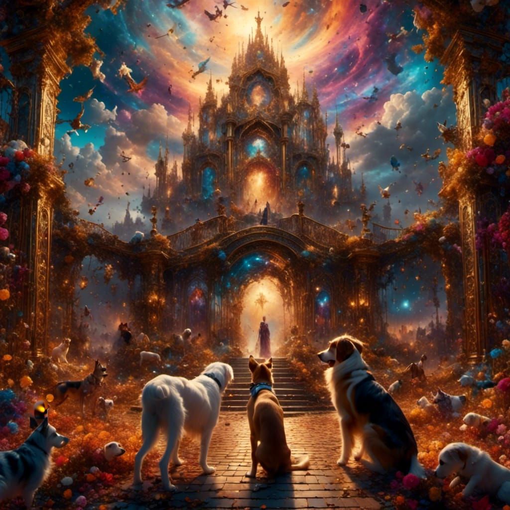 Heaven's Gates: A Hyperrealistic Purple Fantasy