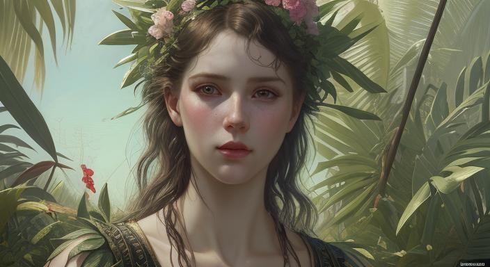 Vaporwave Garden of Eden: A Digital Painting