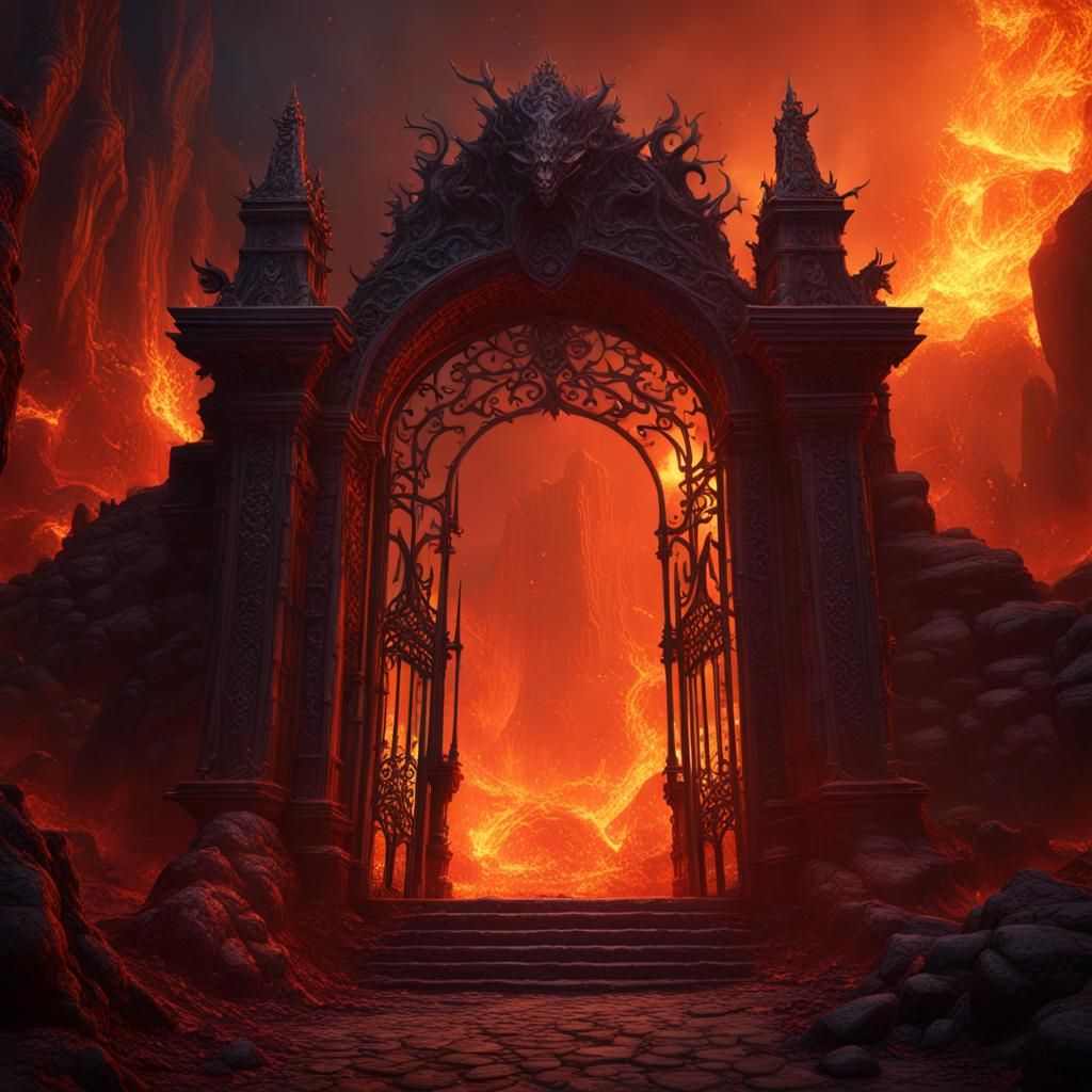 Detailed Matte Painting: The Gate to Hell