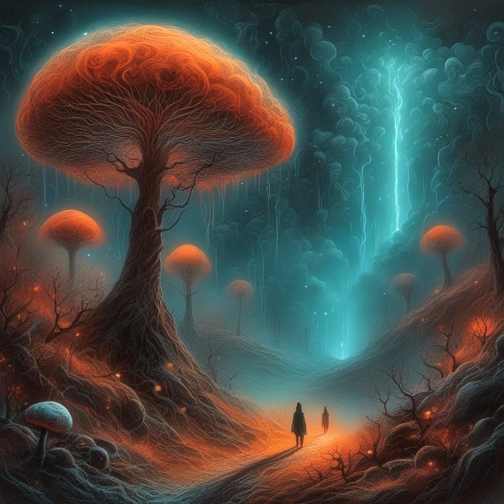 <lora:Enchanted Trees:1.0> Magical landscape