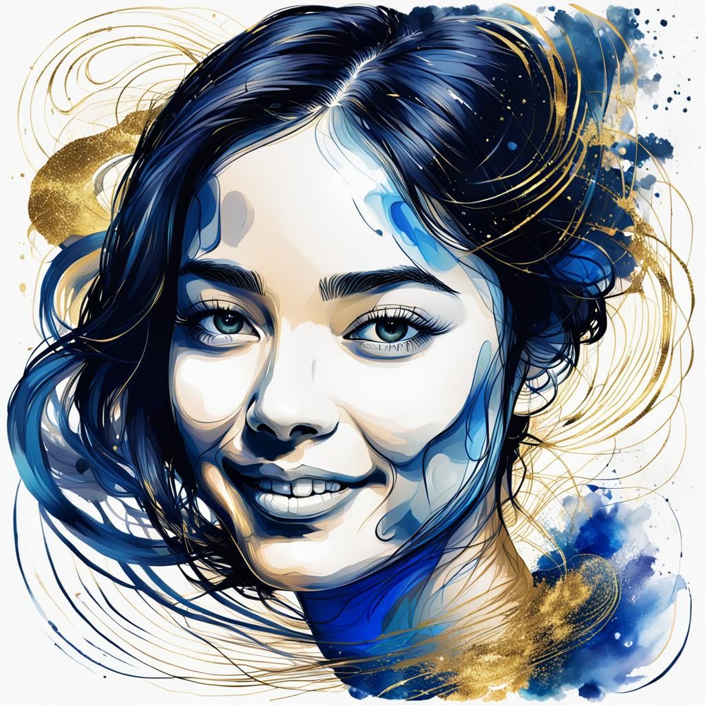 Ethereal Abstract Portrait in Digital Art Style