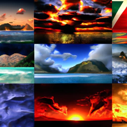 Fantastical Matte Painting of World Nations