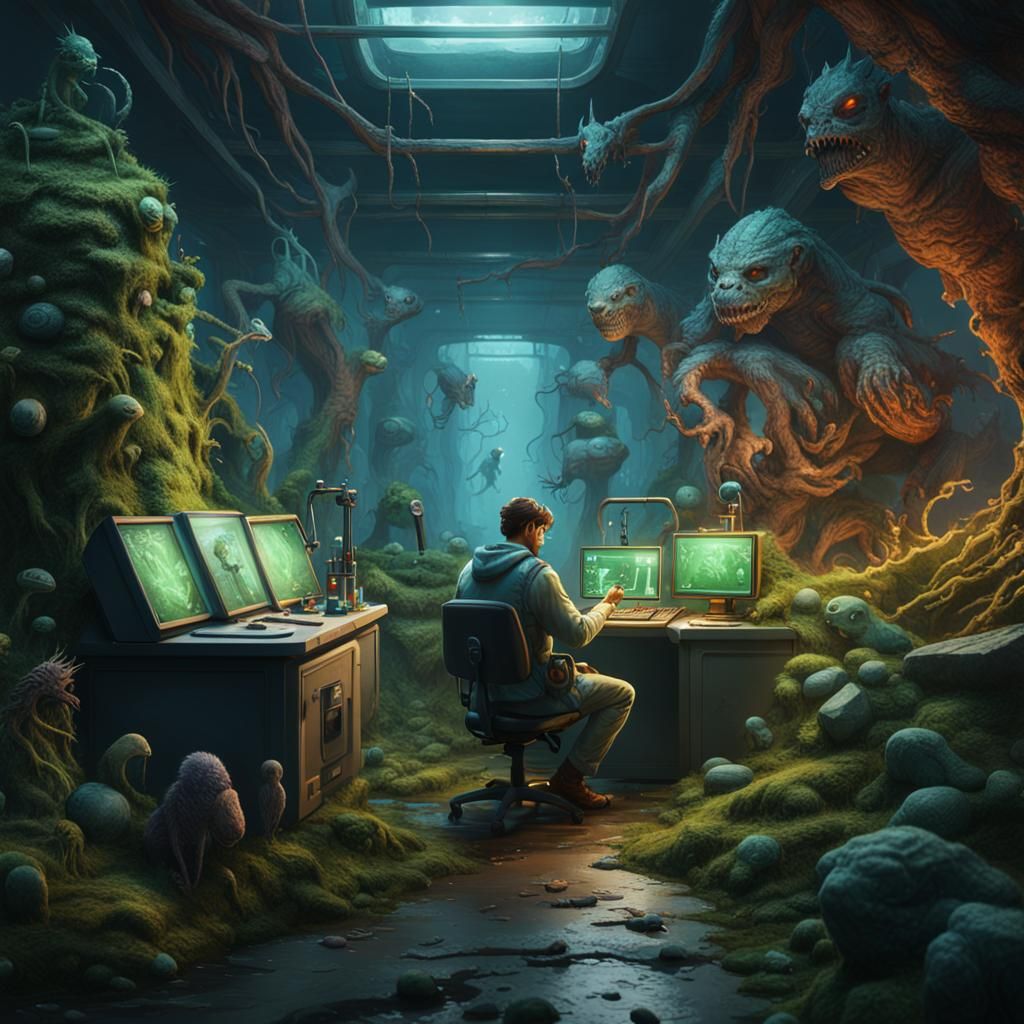 Underground Lab: Scientist Creates New Creature