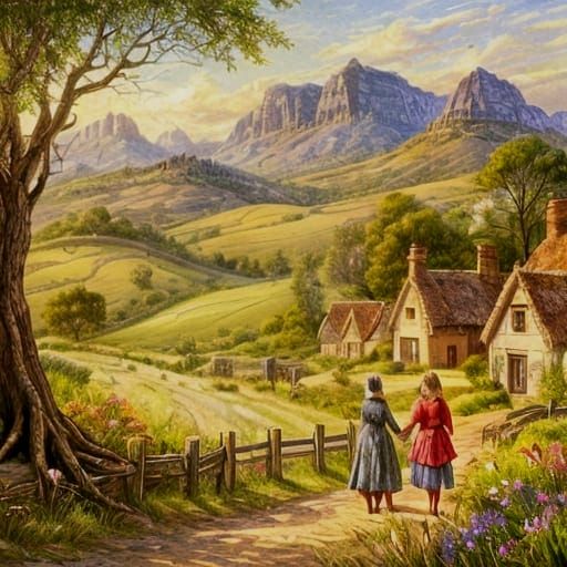 Romantic Village in Magaliesberg Landscape