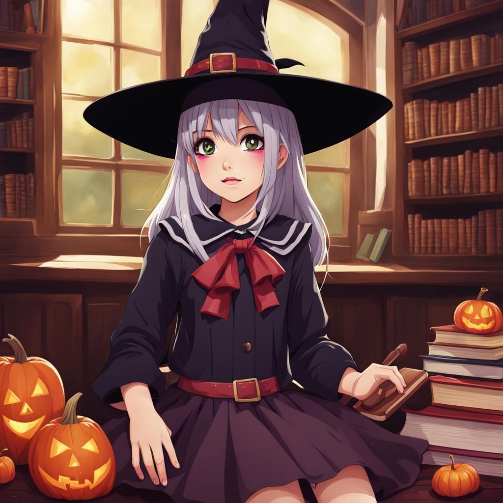 Anime Witch Schoolgirl Portrait
