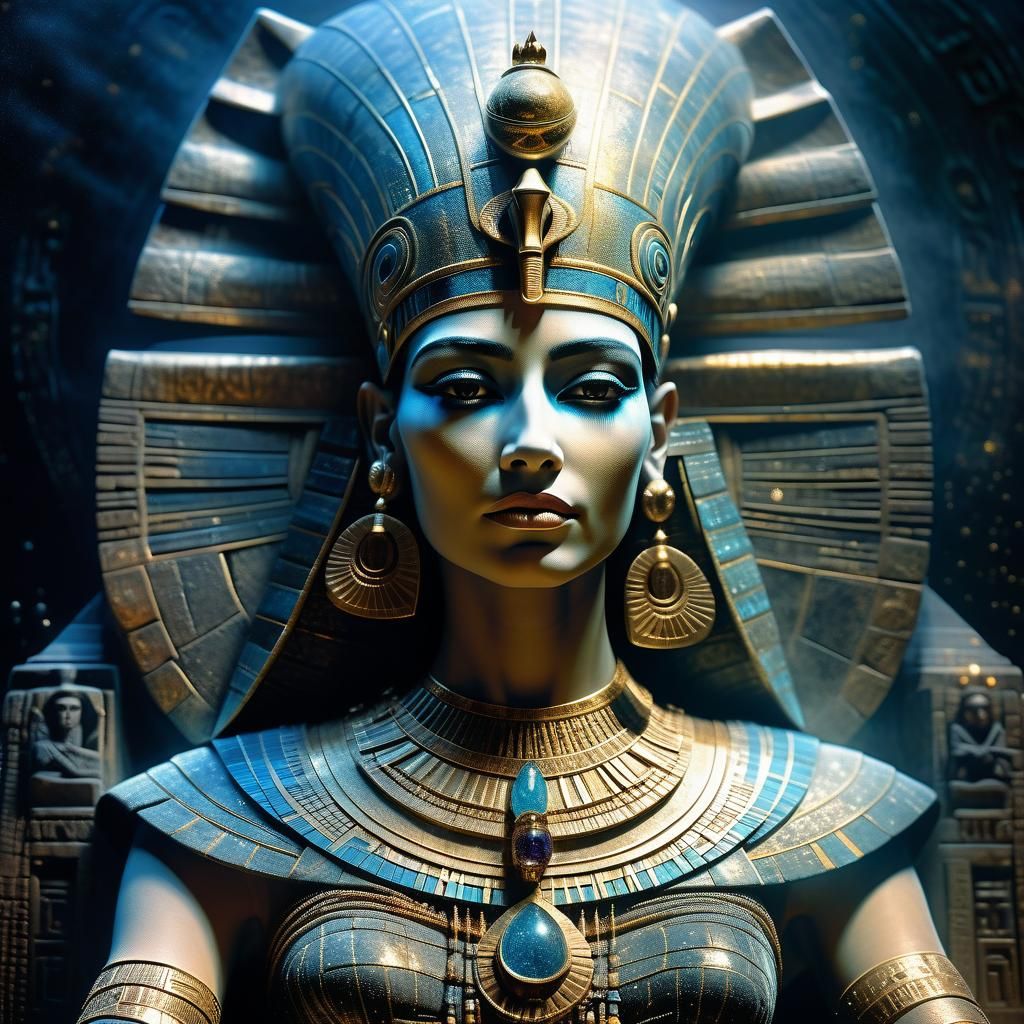 Queen Cleopatra Made of Luminous Dust