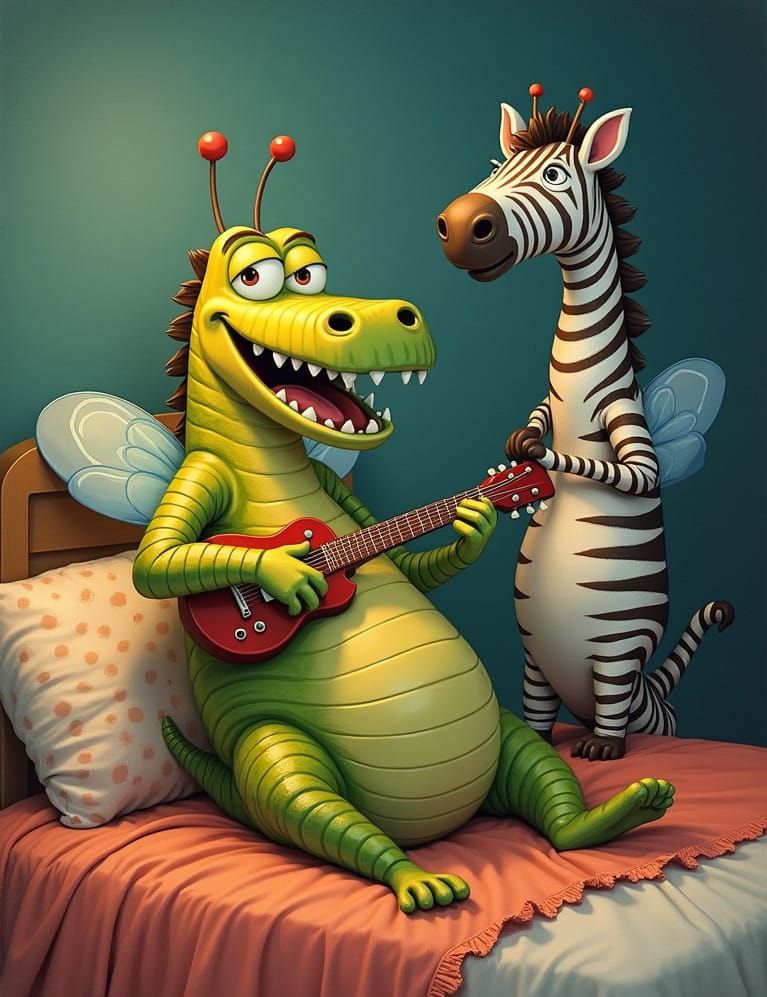 Whimsical Creatures Embodying Joy and Fun