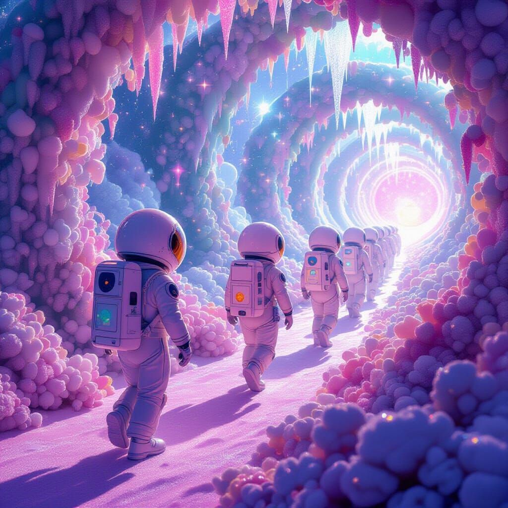 Jelly Bean Botanists in a Ghibli-Inspired Nebula