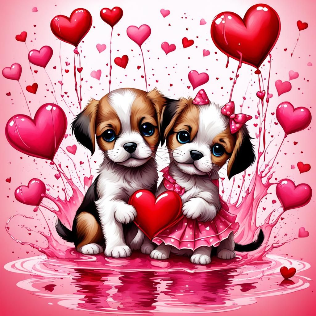 Valentine's Day: Couples, Kids, Puppies, and Hearts