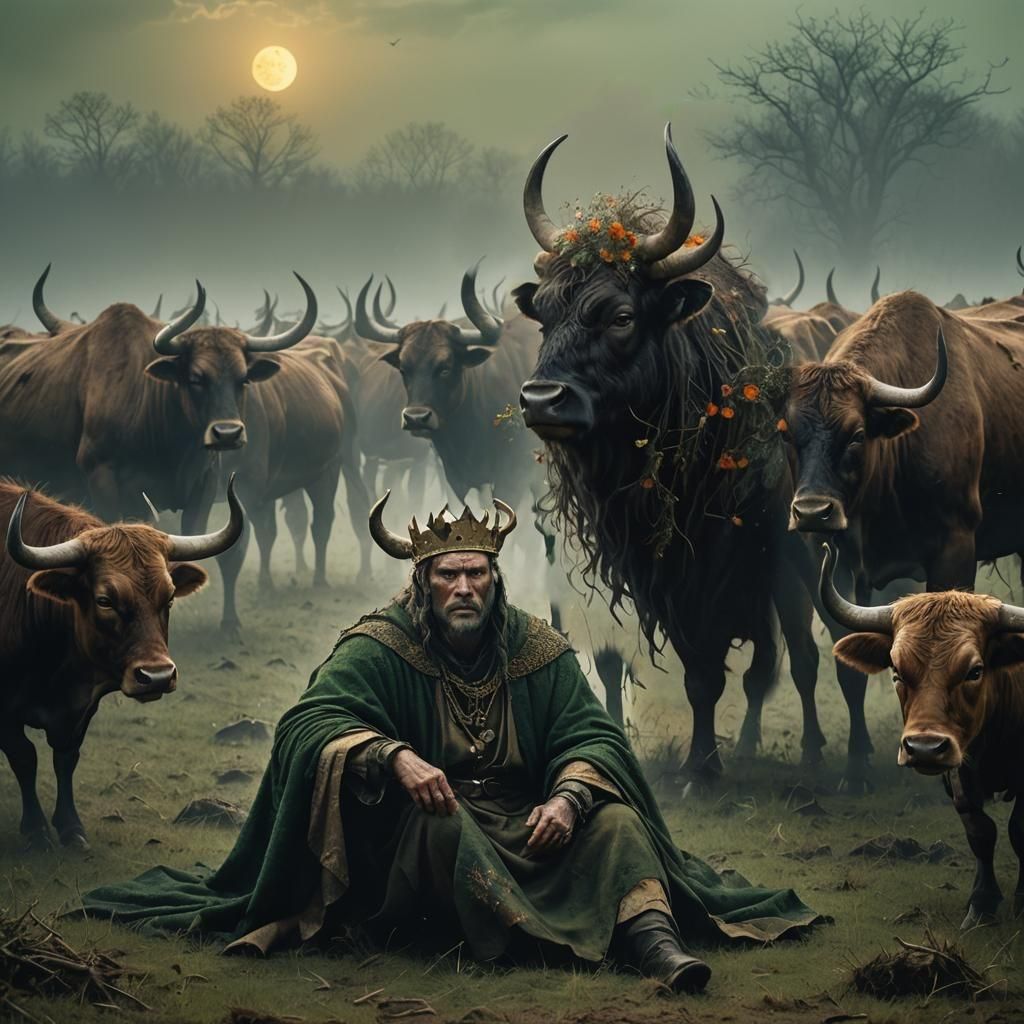 King Banished to Wilds, Sinister Fantasy Art