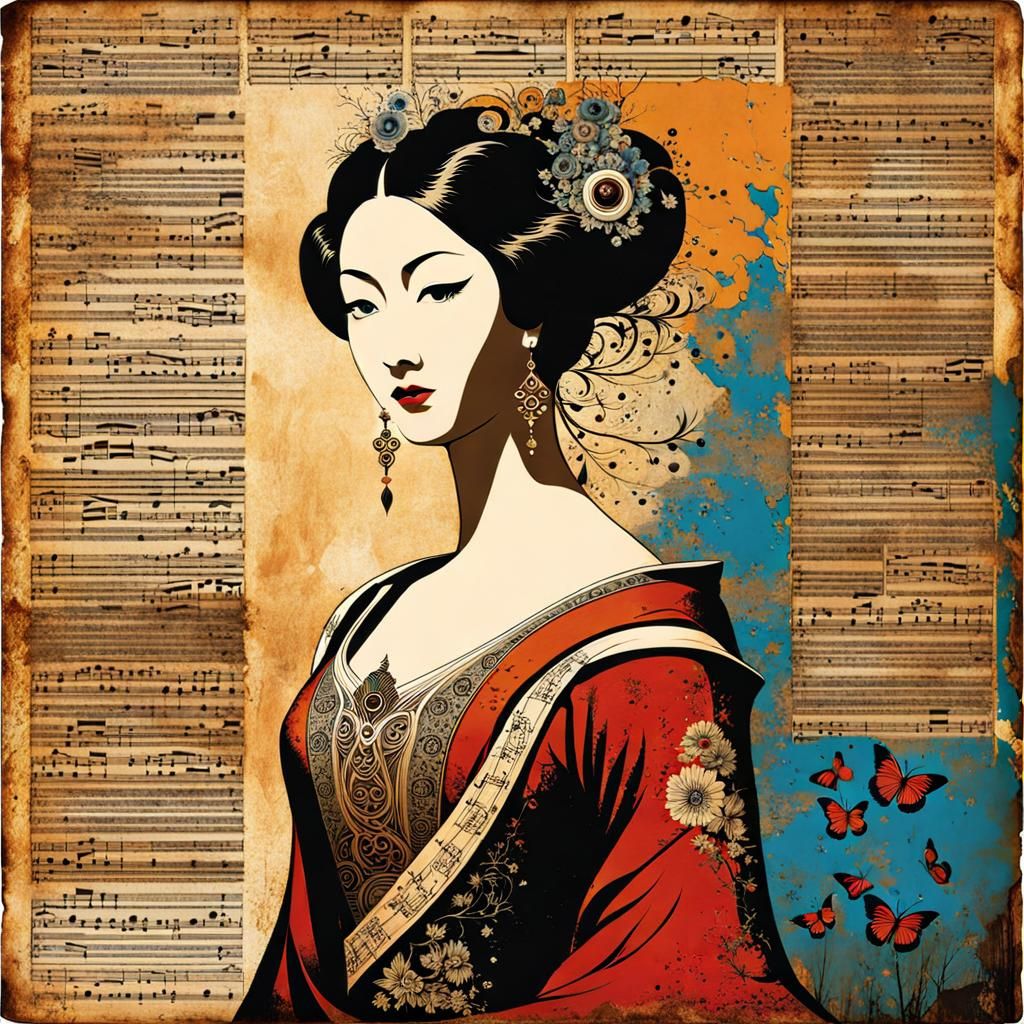 Turandot Opera Singer in Max Ernst Style