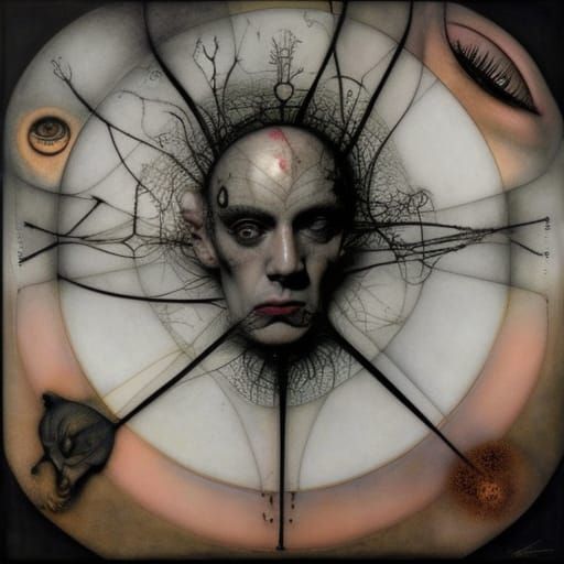 Pop Art Circles in Dreamlike Ornate Style