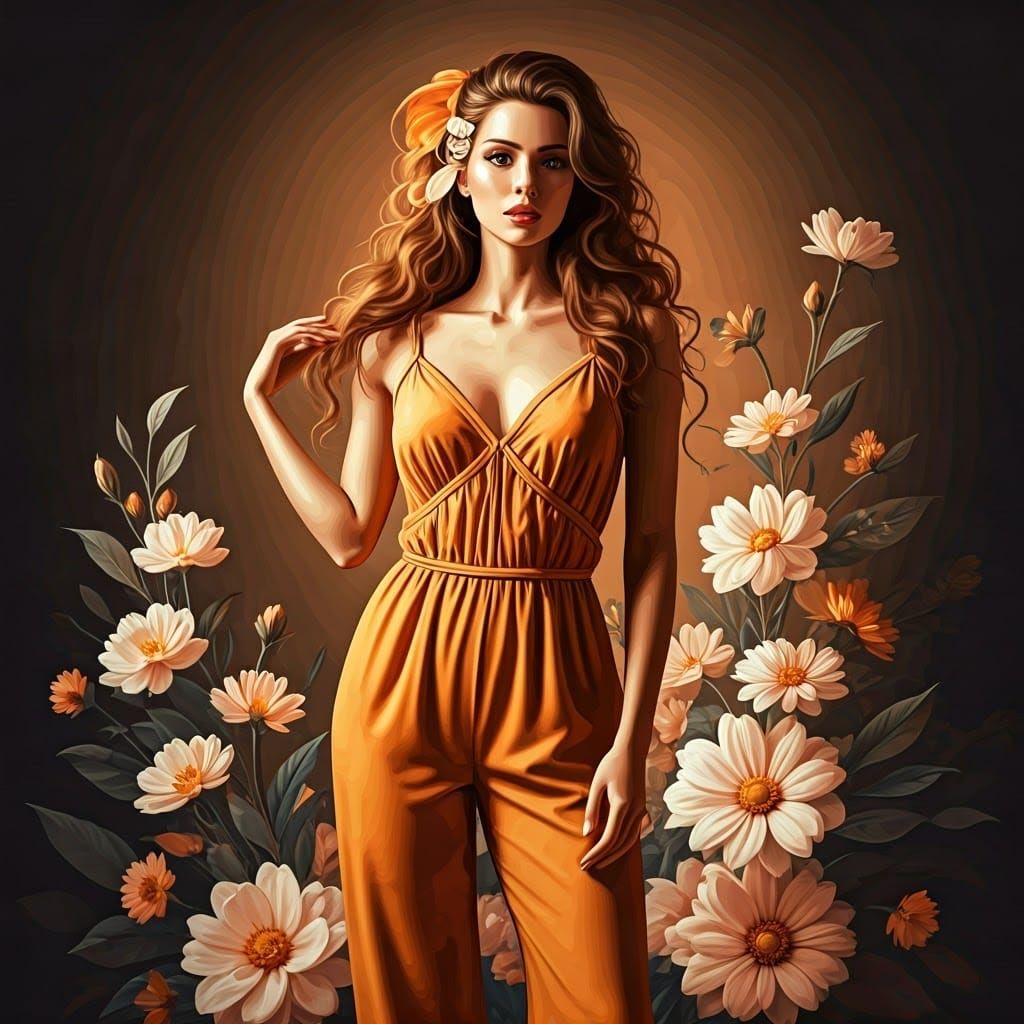 Young Woman Portrait in Razumov and Dali Style