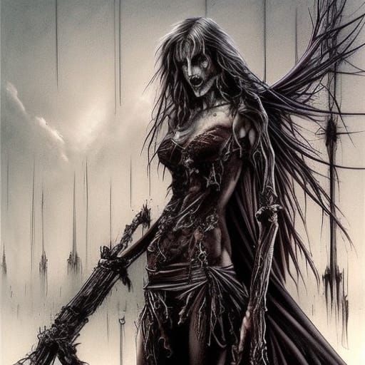 Elegant Zombie Stalking Graveyard as Comic Book Art