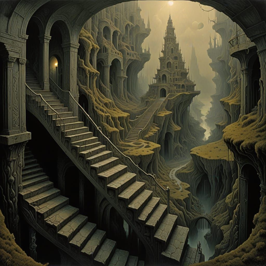 Infinite Descent into a Dreamlike Labyrinth
