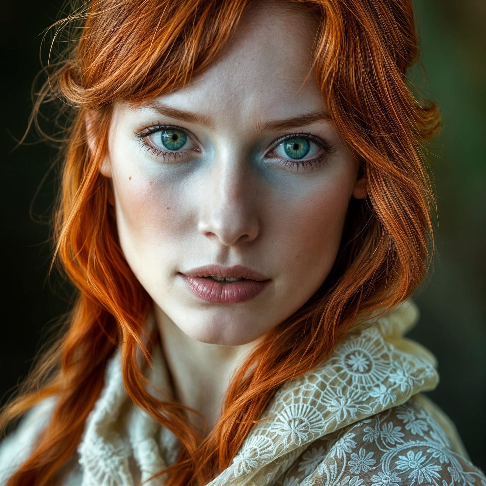 Portrait of a Gorgeous Redheaded Irish Woman