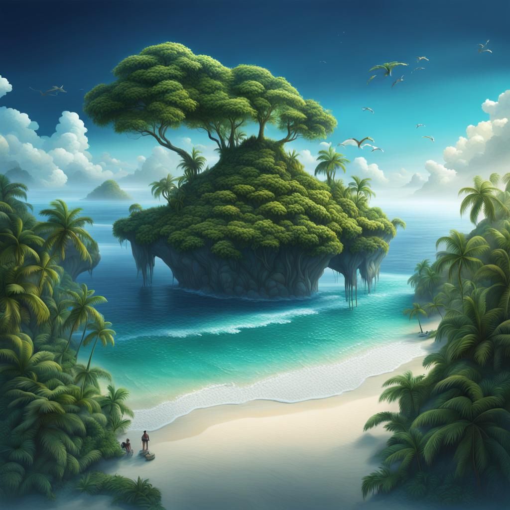 Island Paradise: Cinematic Digital Matte Painting