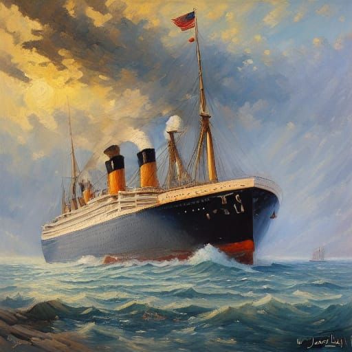 Impressionist Fishing Boats at Sunrise