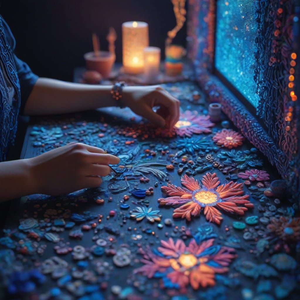 Fantasy Perler Bead Art in Pastel Colors