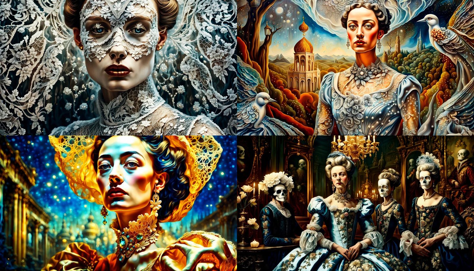 Angelic Optical Illusion in Opulent Surrealism