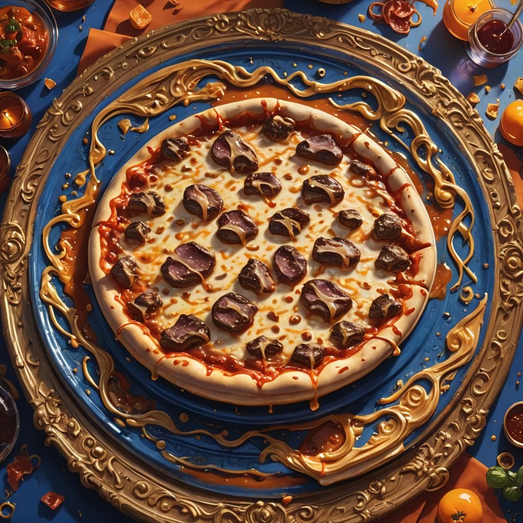 Steaming Pizza Concept Art in Unreal Engine Style