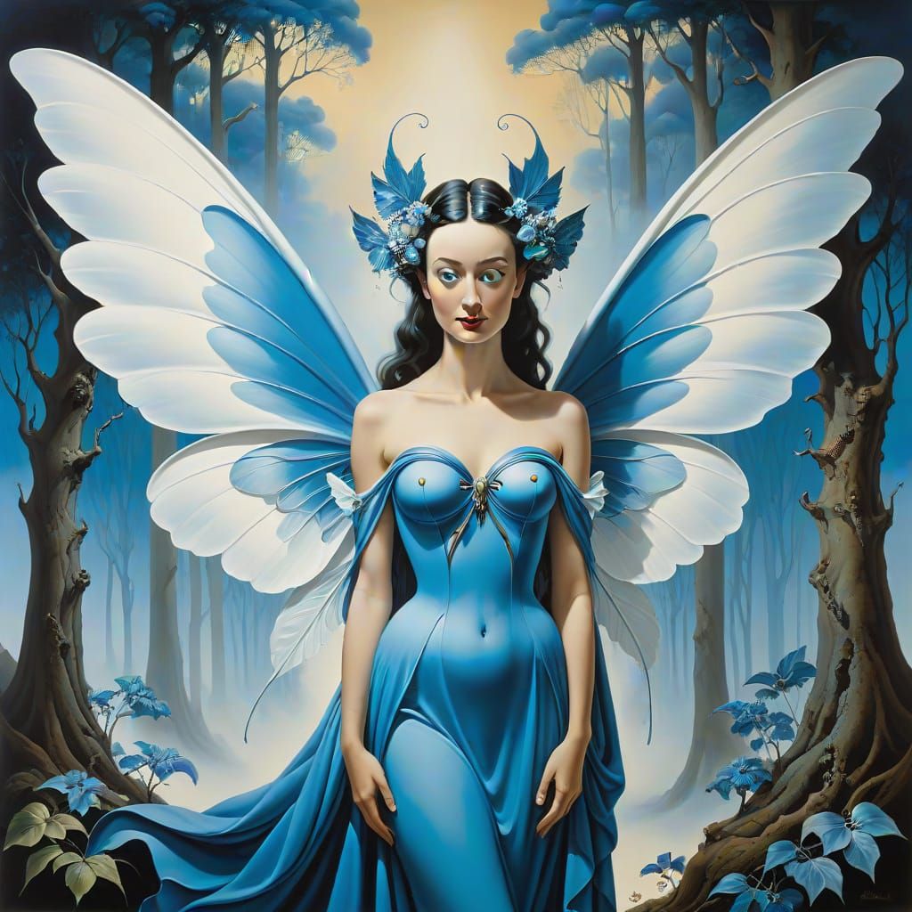 Surreal Forest Goddess in Dali's Dreamlike Style