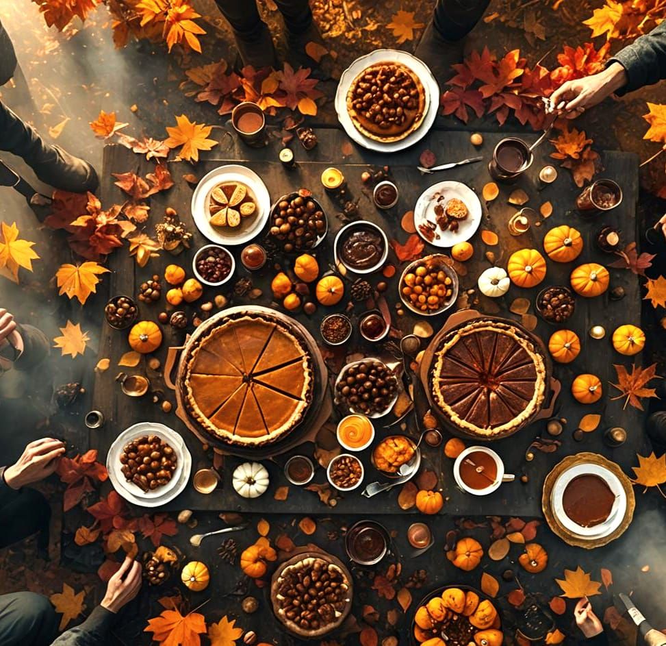 Bountiful Harvest Table in Autumn Light