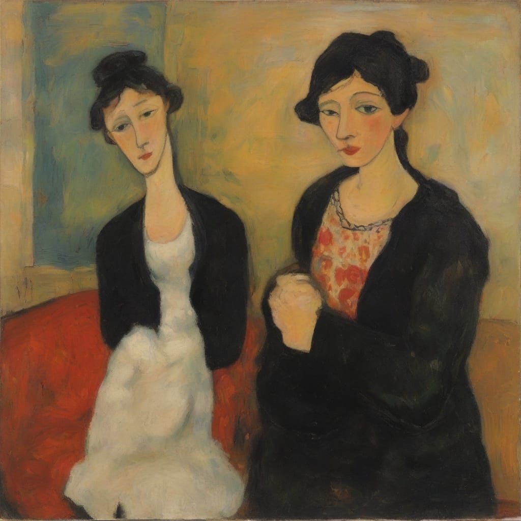 Felted Figures in the Style of Modigliani and Soutine