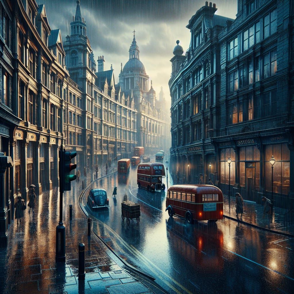 London in Muted Monochromatic Hues