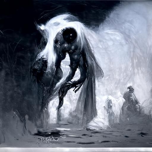 Terrifying Ghostly Demon in Horror Style
