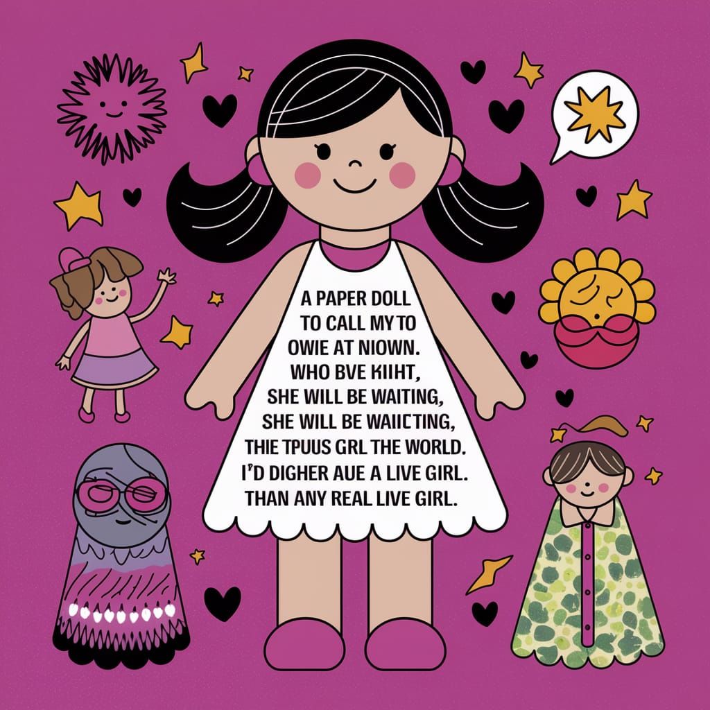 Vintage Style Paper Doll