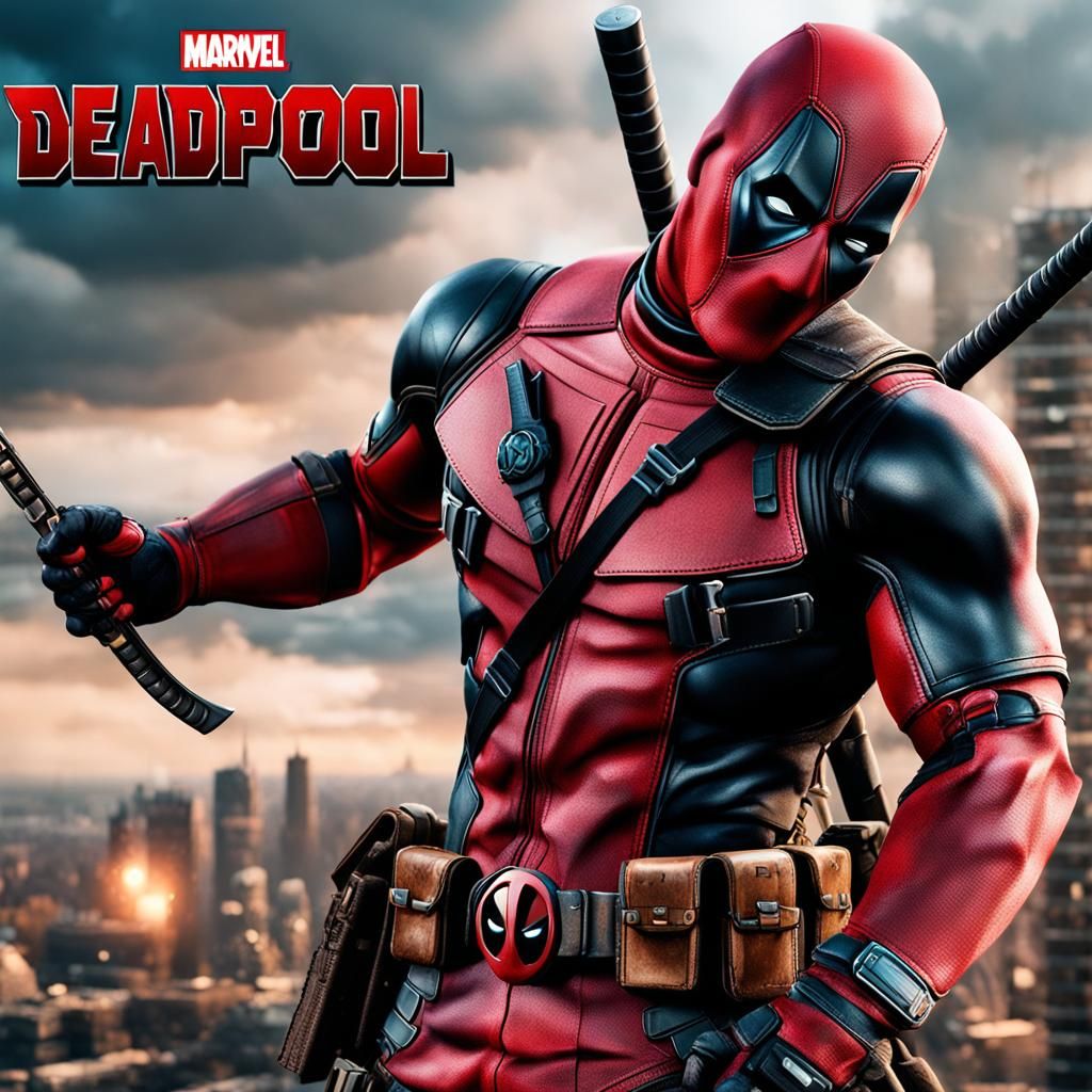 Detailed Deadpool Concept Art in Deep Color
