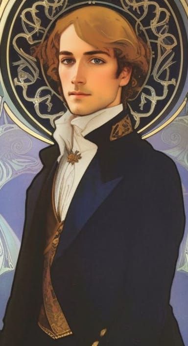 Renaissance Prince in Alphonse Mucha Style