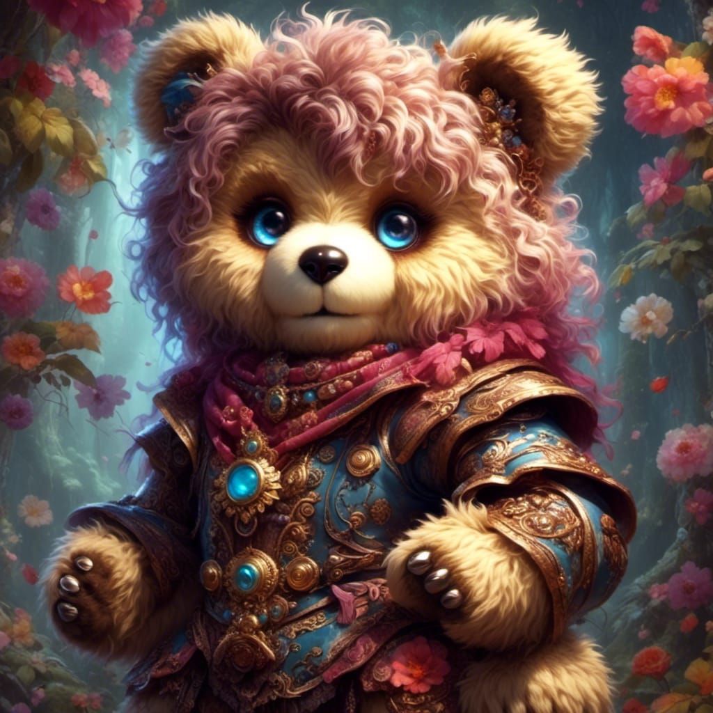 <lora:Teddy:1.0>  cute teddybear