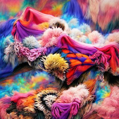 Colorful Fluffy Scarves and Blankets