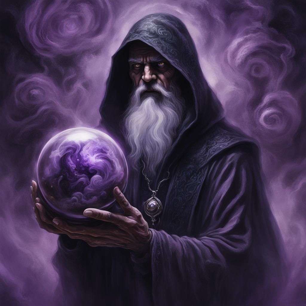 Istari holding his palantir