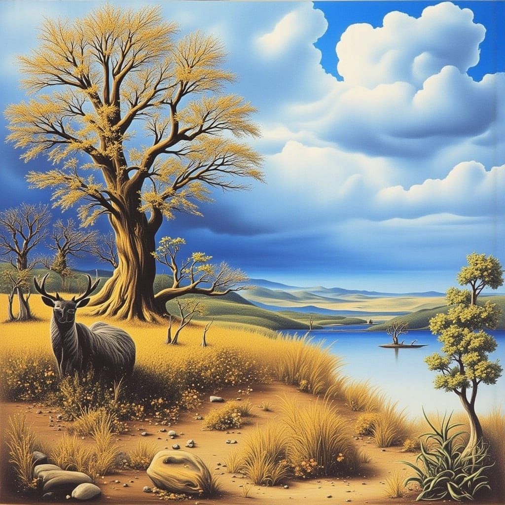 Strange World Landscape with Soft Powder Effect