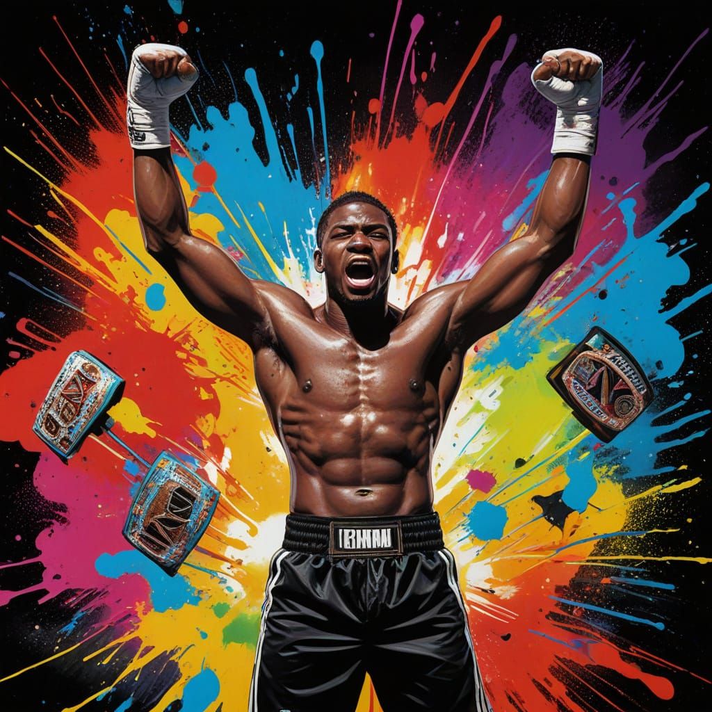 Ghanian Boxing Champion's Triumphant Victory in Graffiti Sty...