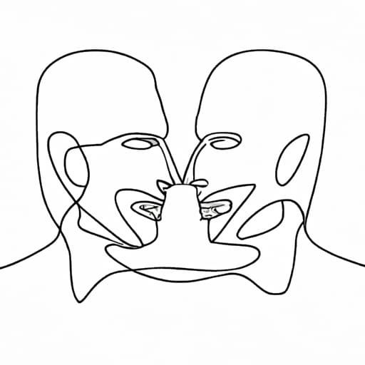 Identical Twin Line Art