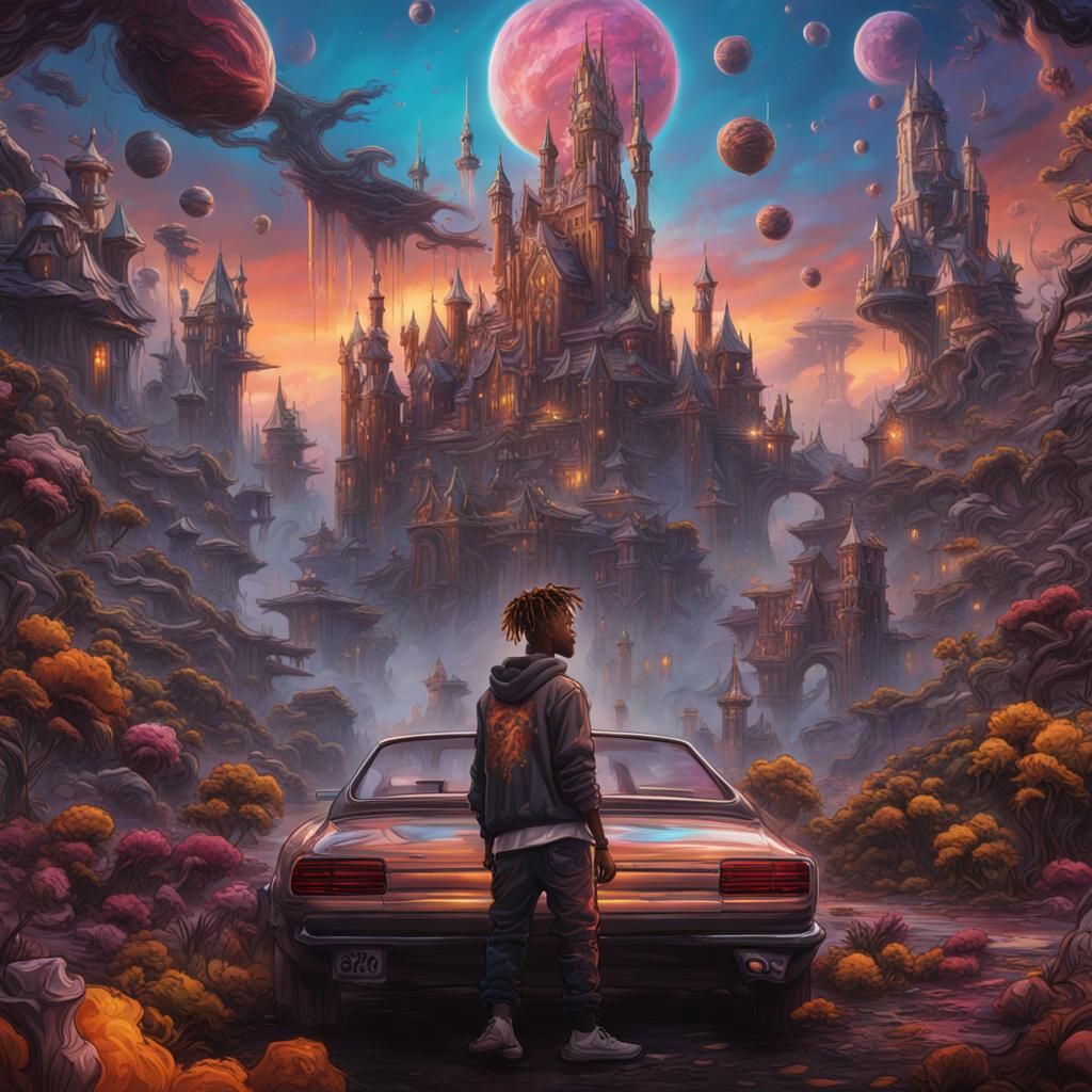 Fantastical Album Cover Art in Deep Color